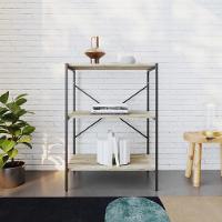 Estante C/03 Prateleiras 84x60x33cm Tub Tueh863 Carvalho - Est.preta Carvalho / Est.preta