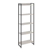 Estante Dynamica 60x30x187cm C/05 Prateleiras Snow / Est.preta Snow / Est.preta - 1