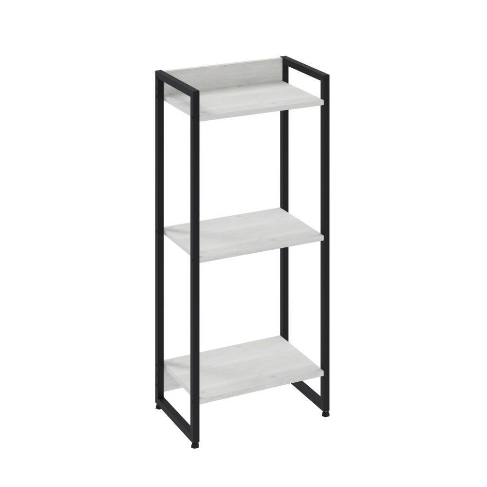 Estante Dynamica 45x30x104cm C/03 Prateleiras Snow / Est.preta Snow / Est.preta - 1