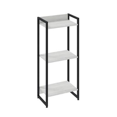 Estante Dynamica 45x30x104cm C/03 Prateleiras Snow / Est.preta Snow / Est.preta