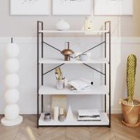 Estante C/04 Prateleiras 118x80x33cm Yon Branco Tx/est.preta Branco Tx/est.preta - 2