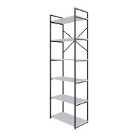 Estante Alta C/06 Prateleiras 185x60x33cm Yon Branco Tx/est.preta Branco Tx/est.preta - 1