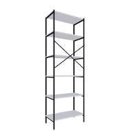 Estante C/06 Prateleiras 186x60x33cm Tub Tueh1866 Branco Chess - Est.preta Branco Chess / Est.preta - 6