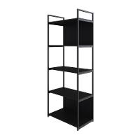 Estante C/05 Prateleiras 152x60x33cm C/fundo Yon Preto Tx/est.preta Preto Tx/est.preta - 1