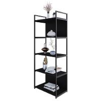 Estante C/05 Prateleiras 152x60x33cm C/fundo Yon Preto Tx/est.preta Preto Tx/est.preta - 2