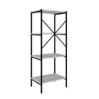 Estante C/04 Prateleiras 118x45x33cm Tub Tueh1144 Snow - Est.preta Snow / Est.preta - 6