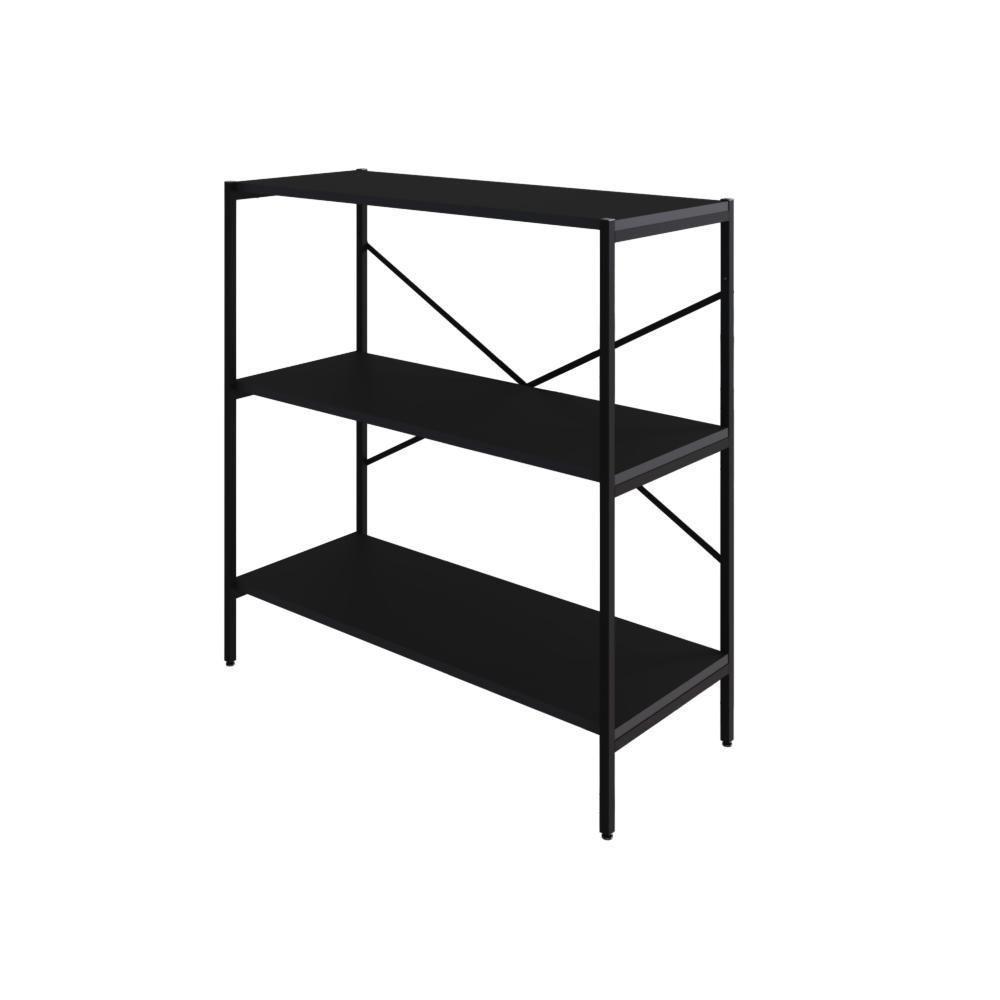Estante C/03 Prateleiras 84x80x33cm Tub Tueh883 Preto ônix - Est.preta Preto ônix / Est.preta - 1