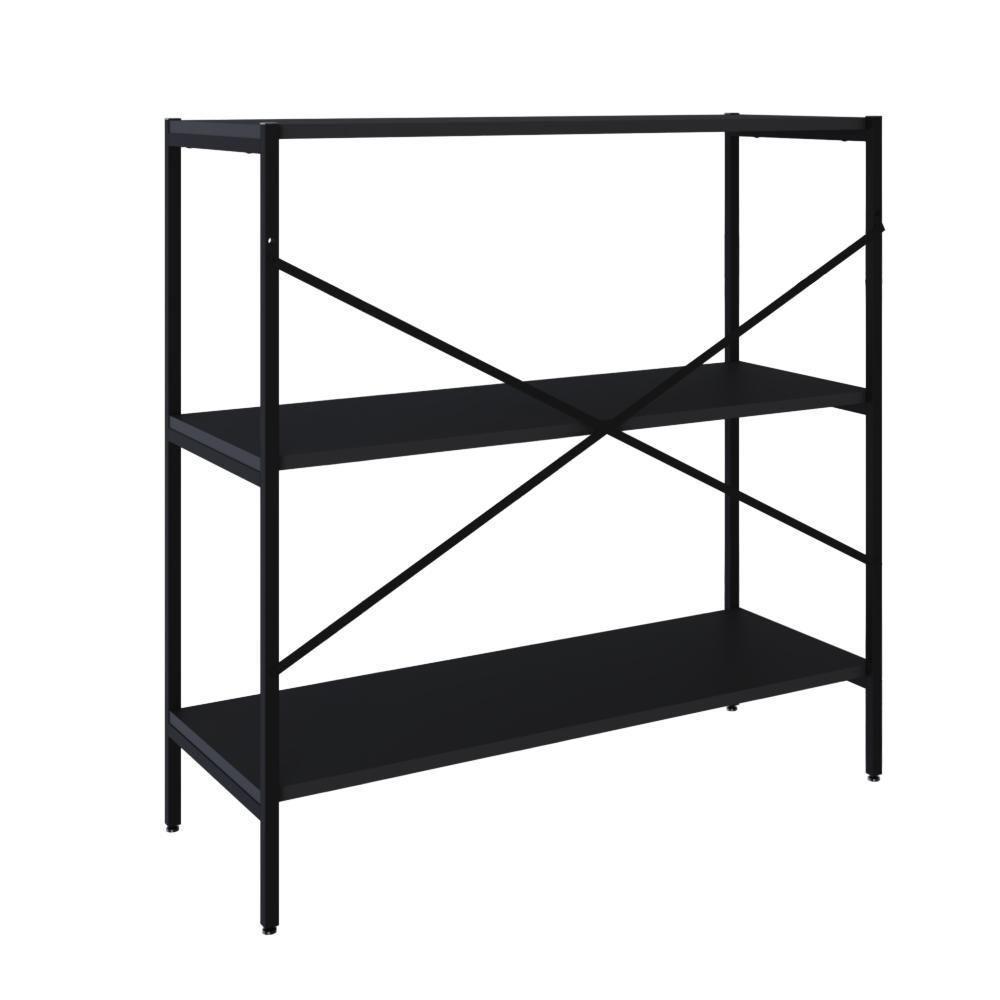 Estante C/03 Prateleiras 84x80x33cm Tub Tueh883 Preto ônix - Est.preta Preto ônix / Est.preta - 6