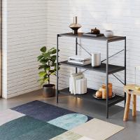 Estante C/03 Prateleiras 84x80x33cm Tub Tueh883 Preto ônix - Est.preta Preto ônix / Est.preta - 2