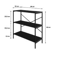 Estante C/03 Prateleiras 84x80x33cm Tub Tueh883 Preto ônix - Est.preta Preto ônix / Est.preta - 7