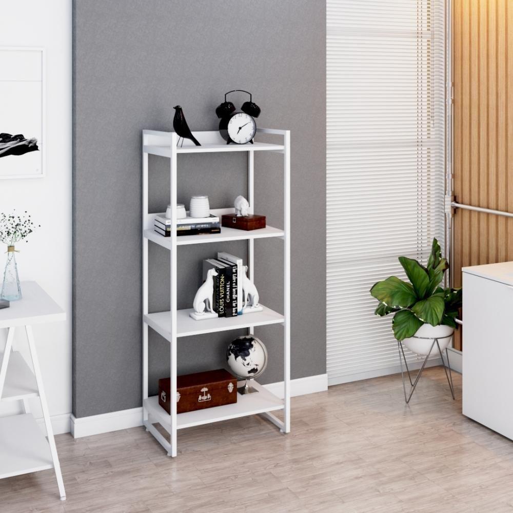 Estante Kuadra 60x40x146cm C/04 Prateleiras Branco Chess / Est.branca Branco Chess / Est.branca - 2