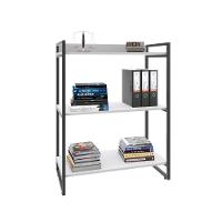 Estante Kuadra 80x40x104cm C/03 Prateleiras Branco Chess / Est.preta Branco Chess / Est.preta - 5