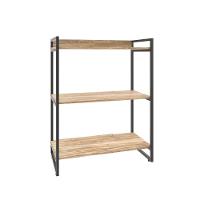 Estante Kuadra 80x40x104cm C/03 Prateleiras Carvalho / Est.preta Carvalho / Est.preta - 1