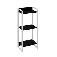 Estante Dynamica 45x30x104cm C/03 Prateleiras Preto ônix / Est.branca Preto ônix / Est.branca - 1
