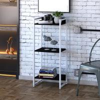 Estante Dynamica 45x30x104cm C/03 Prateleiras Preto ônix / Est.branca Preto ônix / Est.branca - 2