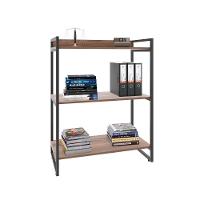 Estante Kuadra 80x40x104cm C/03 Prateleiras Nogal / Est.preta Nogal / Est.preta - 5