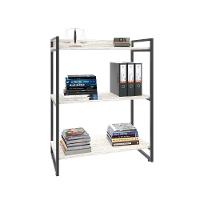 Estante Kuadra 80x40x104cm C/03 Prateleiras Snow / Est.preta Snow / Est.preta - 5