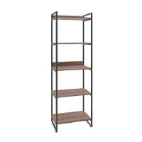 Estante Kuadra 60x40x187cm C/05 Prateleiras Nogal / Est.preta Nogal / Est.preta - 1