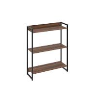 Estante Dynamica 80x30x104cm C/03 Prateleiras Nogal / Est.preta Nogal / Est.preta - 1