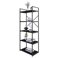 Estante C/05 Prateleiras 152x60x33cm Yon Preto Tx/est.preta Preto Tx/est.preta