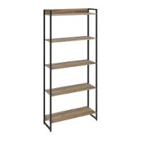 Estante Dynamica 80x30x187cm C/05 Prateleiras Carvalho / Est.preta Carvalho / Est.preta - 1