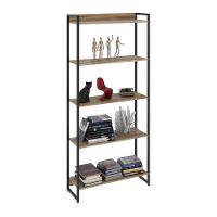 Estante Dynamica 80x30x187cm C/05 Prateleiras Carvalho / Est.preta Carvalho / Est.preta - 5