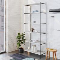 Estante C/06 Prateleiras 186x80x33cm Tub Tueh1886 Snow - Est.preta Snow / Est.preta - 2