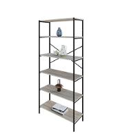 Estante C/06 Prateleiras 186x80x33cm Tub Tueh1886 Snow - Est.preta Snow / Est.preta - 5