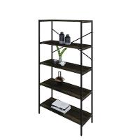 Estante C/05 Prateleiras 152x80x33cm Tub Tueh1585 Carvalho Dark - Est.preta Carvalho Dark / Est.preta - 5