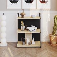 Estante C/03 Prateleiras 84x60x33cm C/fundo Yon Vermont Oak/est.preta Vermont Oak/est.preta - 2