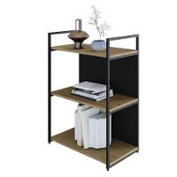 Estante C/03 Prateleiras 84x60x33cm C/fundo Yon Vermont Oak/est.preta Vermont Oak/est.preta