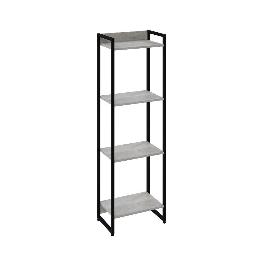 Estante Dynamica 45x30x146cm C/04 Prateleiras Snow / Est.preta Snow / Est.preta - 1