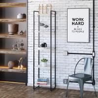 Estante Dynamica 45x30x187cm C/05 Prateleiras Snow / Est.preta Snow / Est.preta - 2