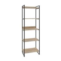 Estante Kuadra 60x40x187cm C/05 Prateleiras Carvalho / Est.preta Carvalho / Est.preta - 1