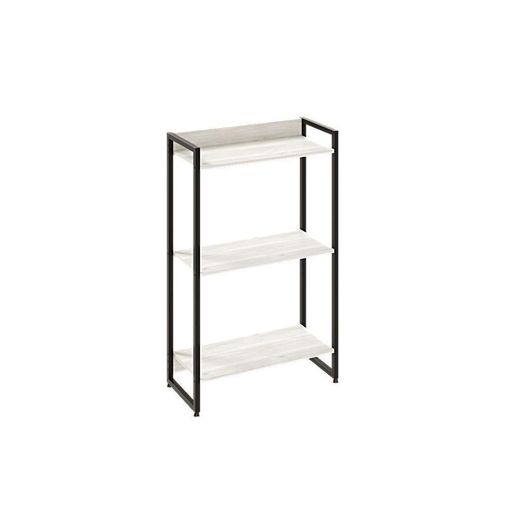 Estante Dynamica 60x30x104cm C/03 Prateleiras Snow / Est.preta Snow / Est.preta - 1