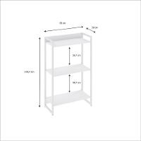 Estante Dynamica 60x30x104cm C/03 Prateleiras Branco Chess / Est.branca Branco Chess / Est.branca - 5