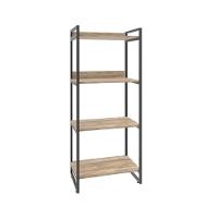 Estante Kuadra 60x40x146cm C/04 Prateleiras Carvalho / Est.preta Carvalho / Est.preta - 1