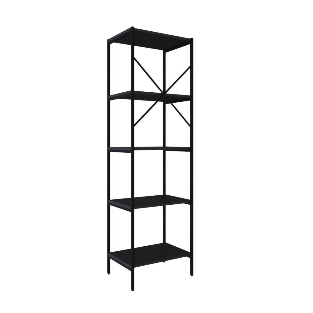 Estante C/05 Prateleiras 152x45x33cm Tub Tueh1545 Preto ônix - Est.preta Preto ônix / Est.preta - 6