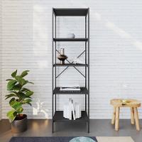 Estante C/05 Prateleiras 152x45x33cm Tub Tueh1545 Preto ônix - Est.preta Preto ônix / Est.preta