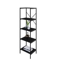 Estante C/05 Prateleiras 152x45x33cm Tub Tueh1545 Preto ônix - Est.preta Preto ônix / Est.preta - 5