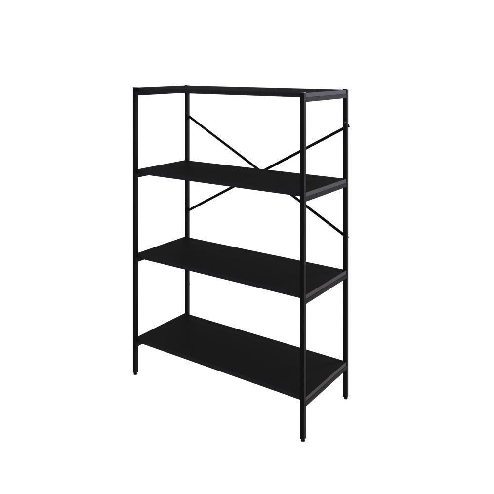 Estante C/04 Prateleiras 118x80x33cm Tub Tueh1184 Preto ônix - Est.preta Preto ônix / Est.preta - 1