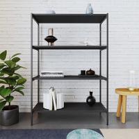 Estante C/04 Prateleiras 118x80x33cm Tub Tueh1184 Preto ônix - Est.preta Preto ônix / Est.preta