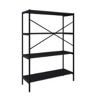 Estante C/04 Prateleiras 118x80x33cm Tub Tueh1184 Preto ônix - Est.preta Preto ônix / Est.preta - 6