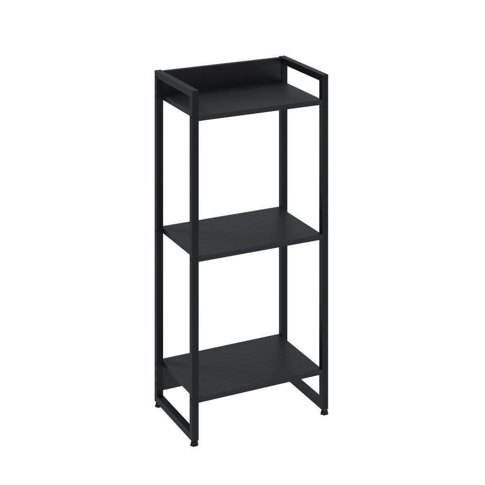 Estante Dynamica 45x30x104cm C/03 Prateleiras Preto ônix / Est.preta Preto ônix / Est.preta - 1