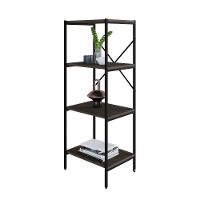 Estante C/04 Prateleiras 118x45x33cm Tub Tueh1144 Nogal - Est.preta Nogal / Est.preta - 5