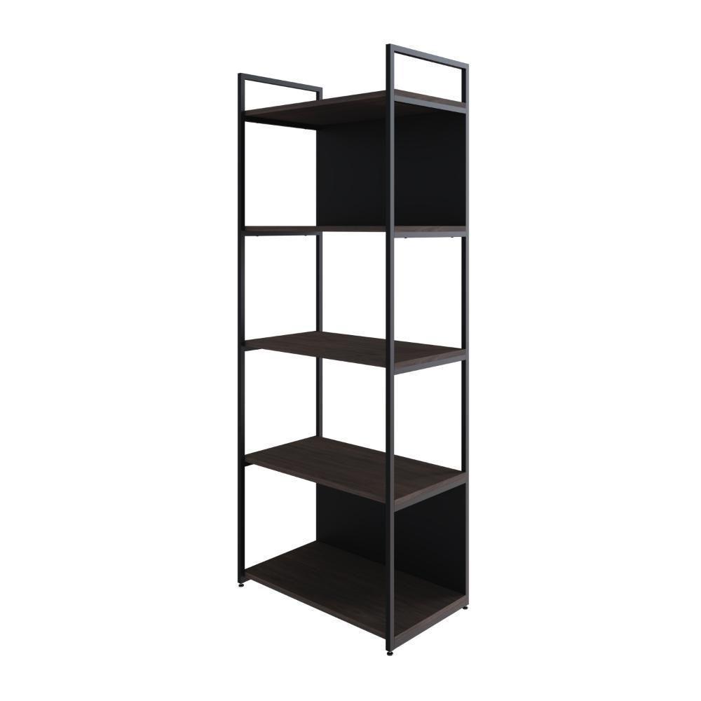 Estante C/05 Prateleiras 152x60x33cm C/fundo Yon Terracota/est.preta Terracota/est.preta - 1