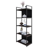 Estante C/05 Prateleiras 152x60x33cm C/fundo Yon Terracota/est.preta Terracota/est.preta