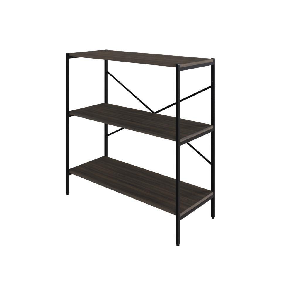 Estante C/03 Prateleiras 84x80x33cm Tub Tueh883 Nogal - Est.preta Nogal / Est.preta - 1