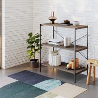 Estante C/03 Prateleiras 84x80x33cm Tub Tueh883 Nogal - Est.preta Nogal / Est.preta - 2