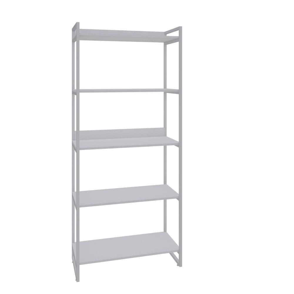 Estante Kuadra 80x40x187cm C/05 Prateleiras Branco Chess / Est.branca Branco Chess / Est.branca - 1